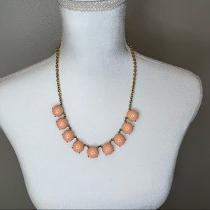 J Crew statement necklace - Color peach and Gold
